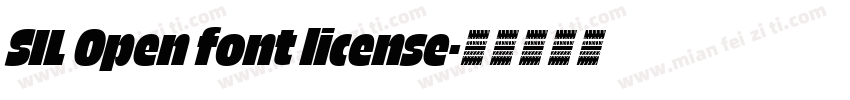 SIL Open font license字体转换
